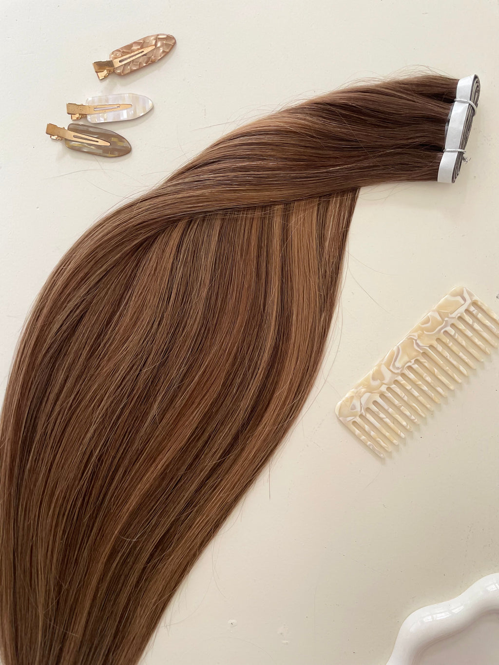 Caramel Roast Remy Invisible Tape in Weft