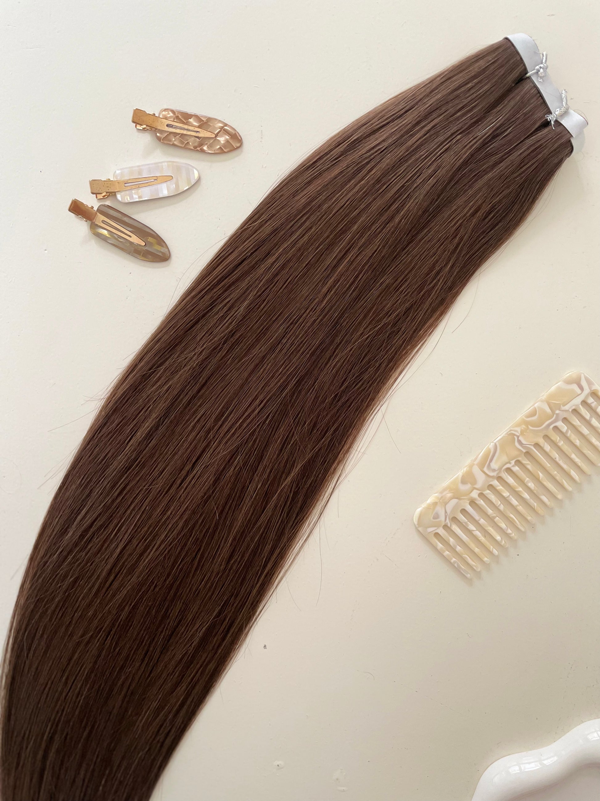 Espresso Touch Remy Invisible Tape in Weft