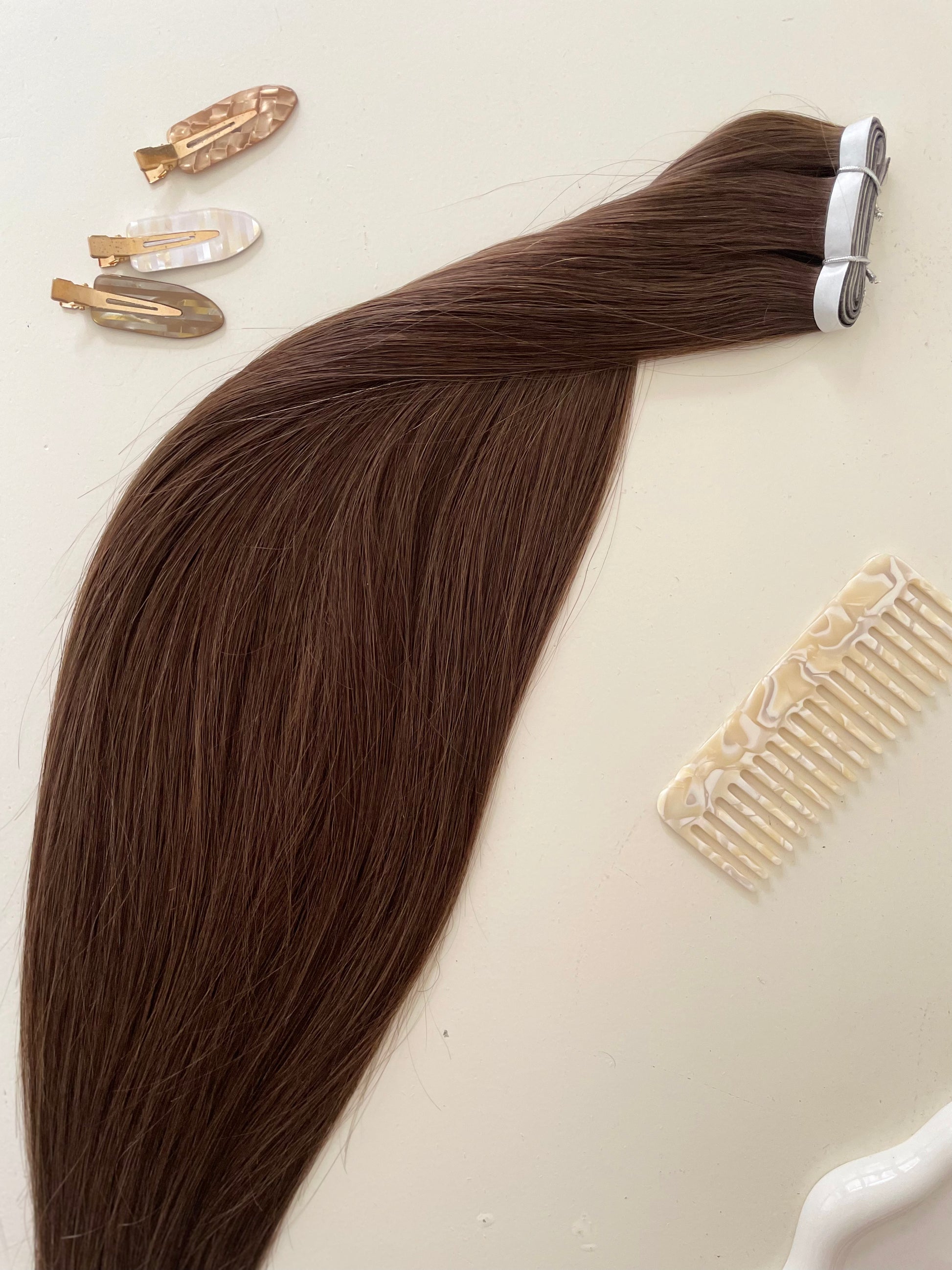 Espresso Touch Remy Invisible Tape in Weft