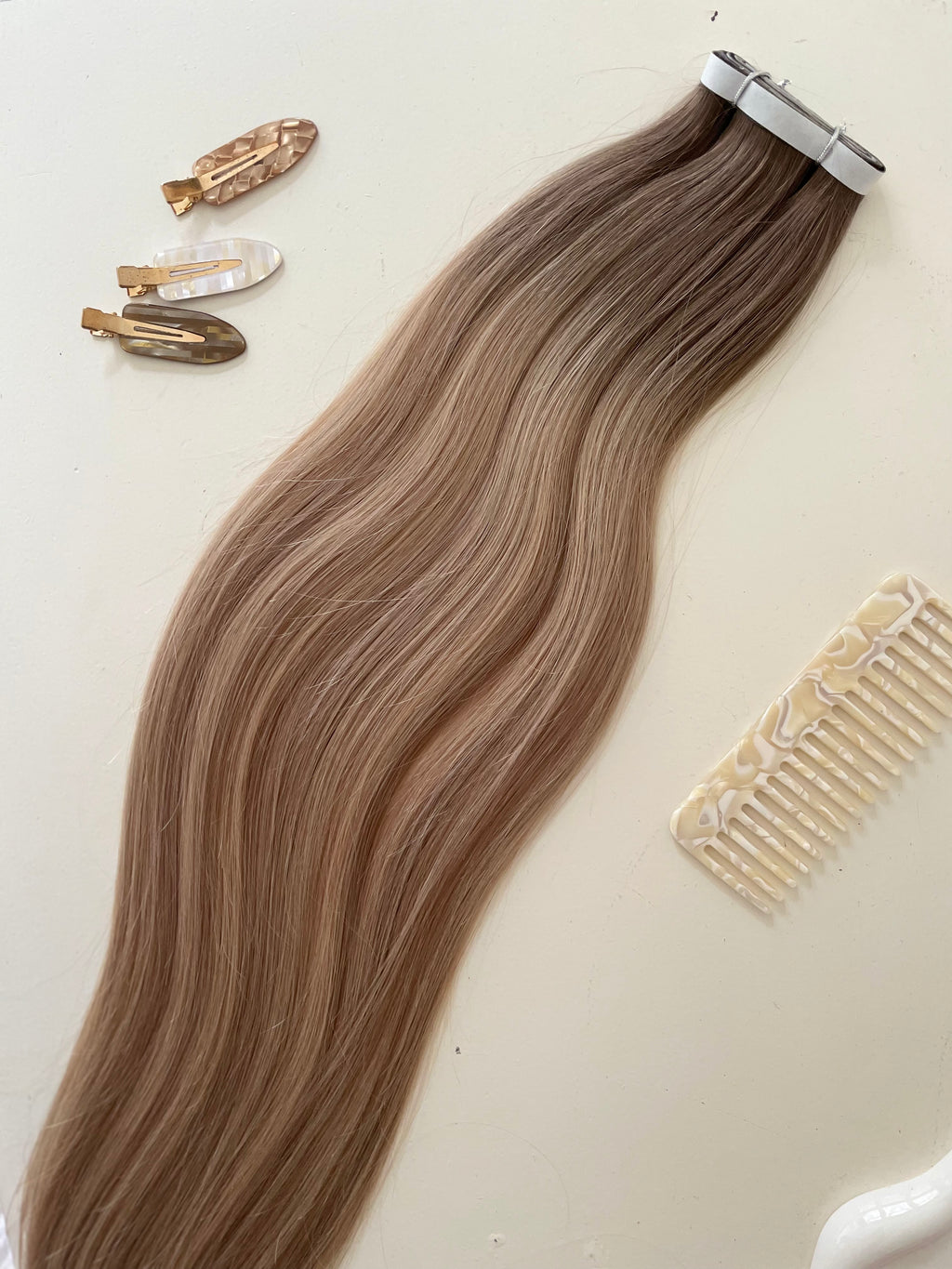 Mocha Melt Remy Invisible Tape in Weft