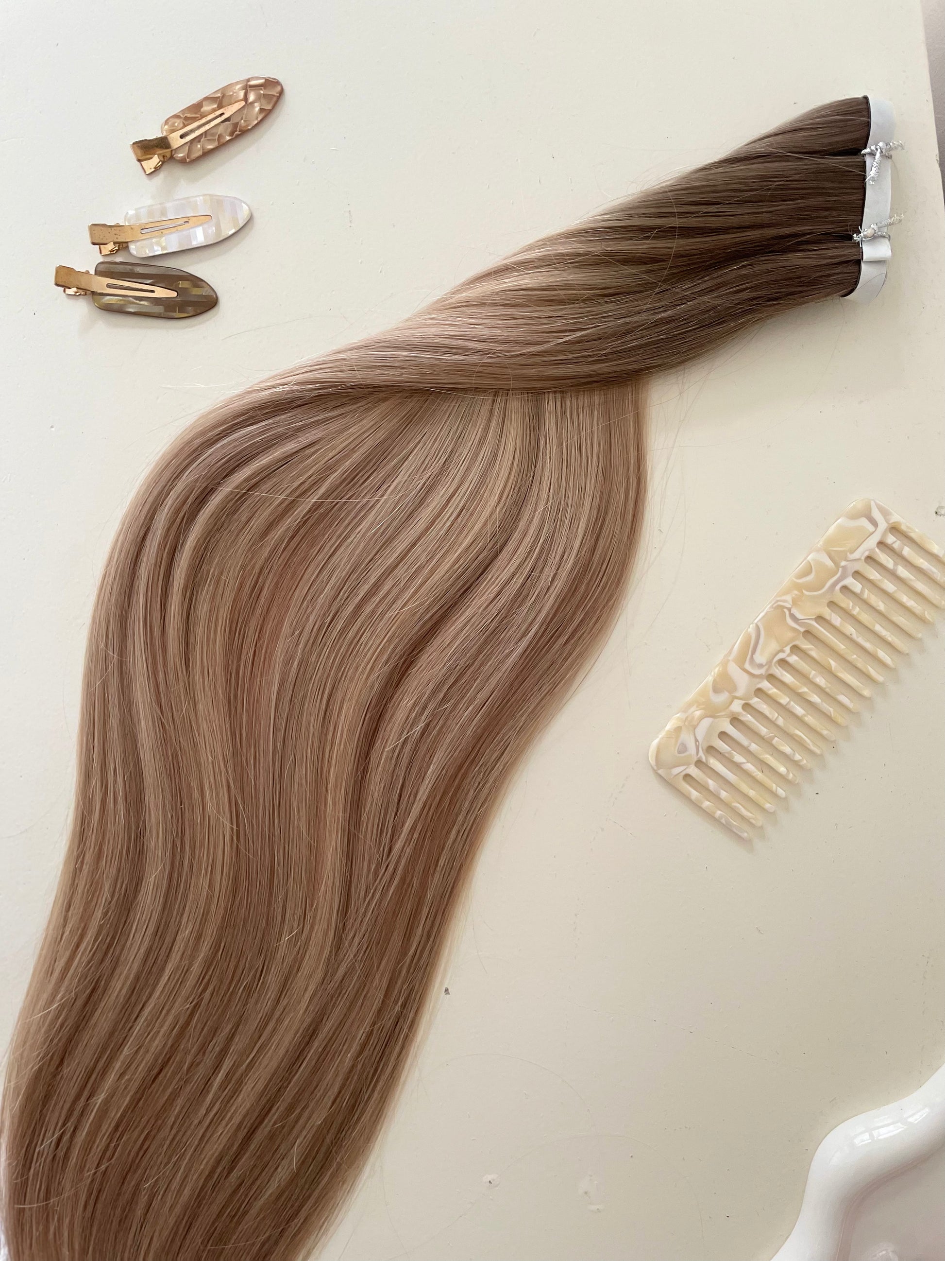 Mocha Melt Remy Invisible Tape in Weft
