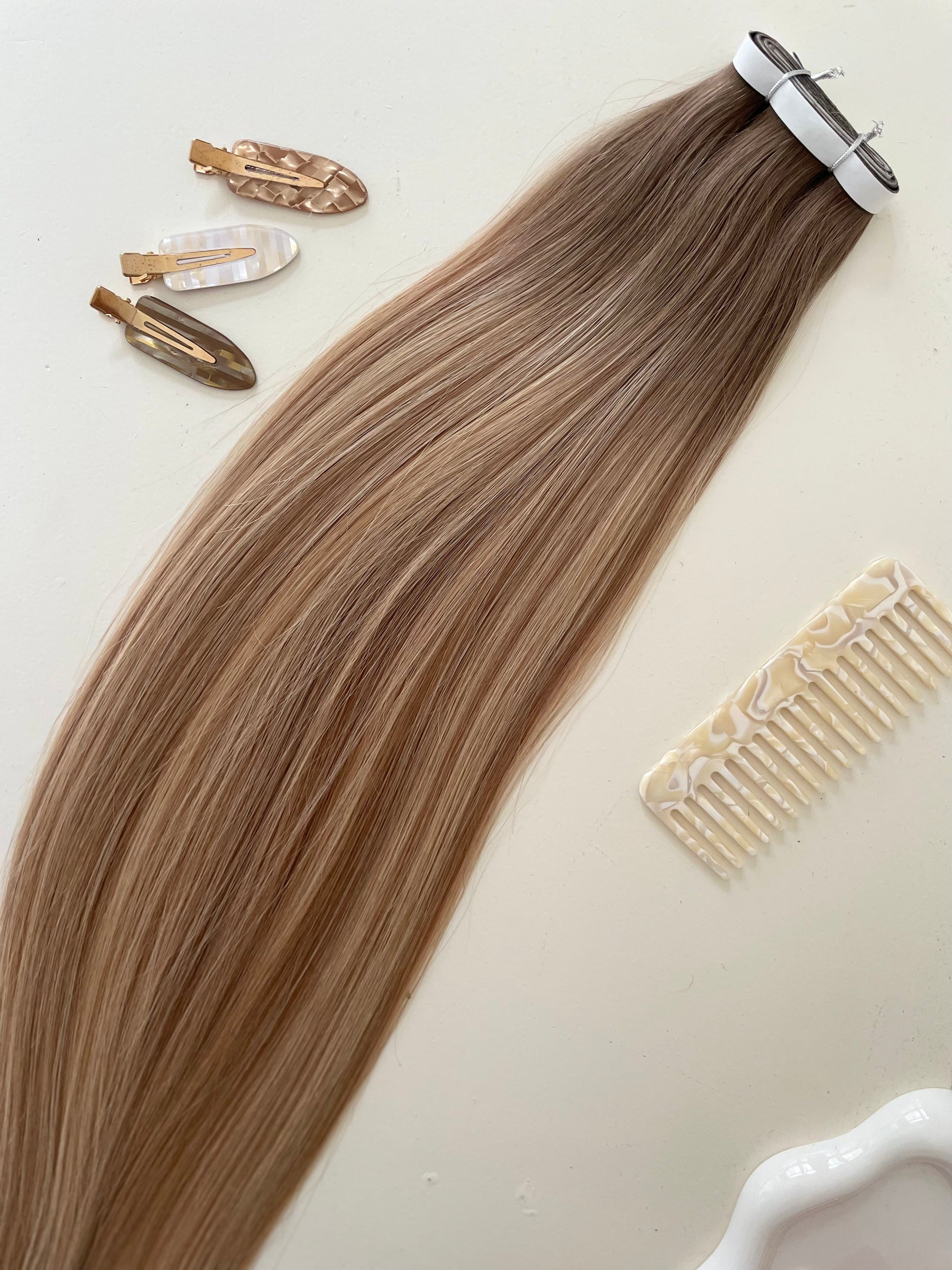 Sunkissed Glow Virgin Invisible Tape in Weft
